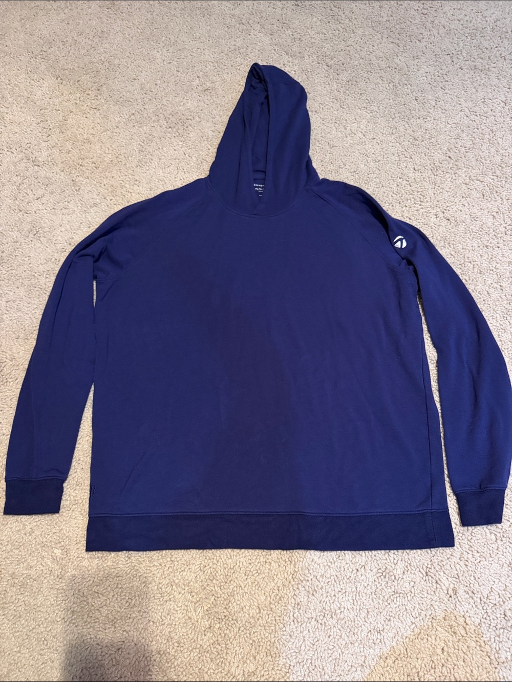 Holderness and Bourne Lawson Hoodie with TaylorMade Logo on Left Arm in Navy